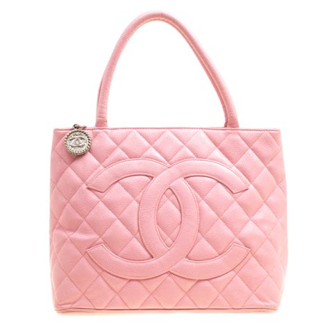 chanel caviar medallion tote pink|CHANEL Caviar Medallion Tote Dark Pink .